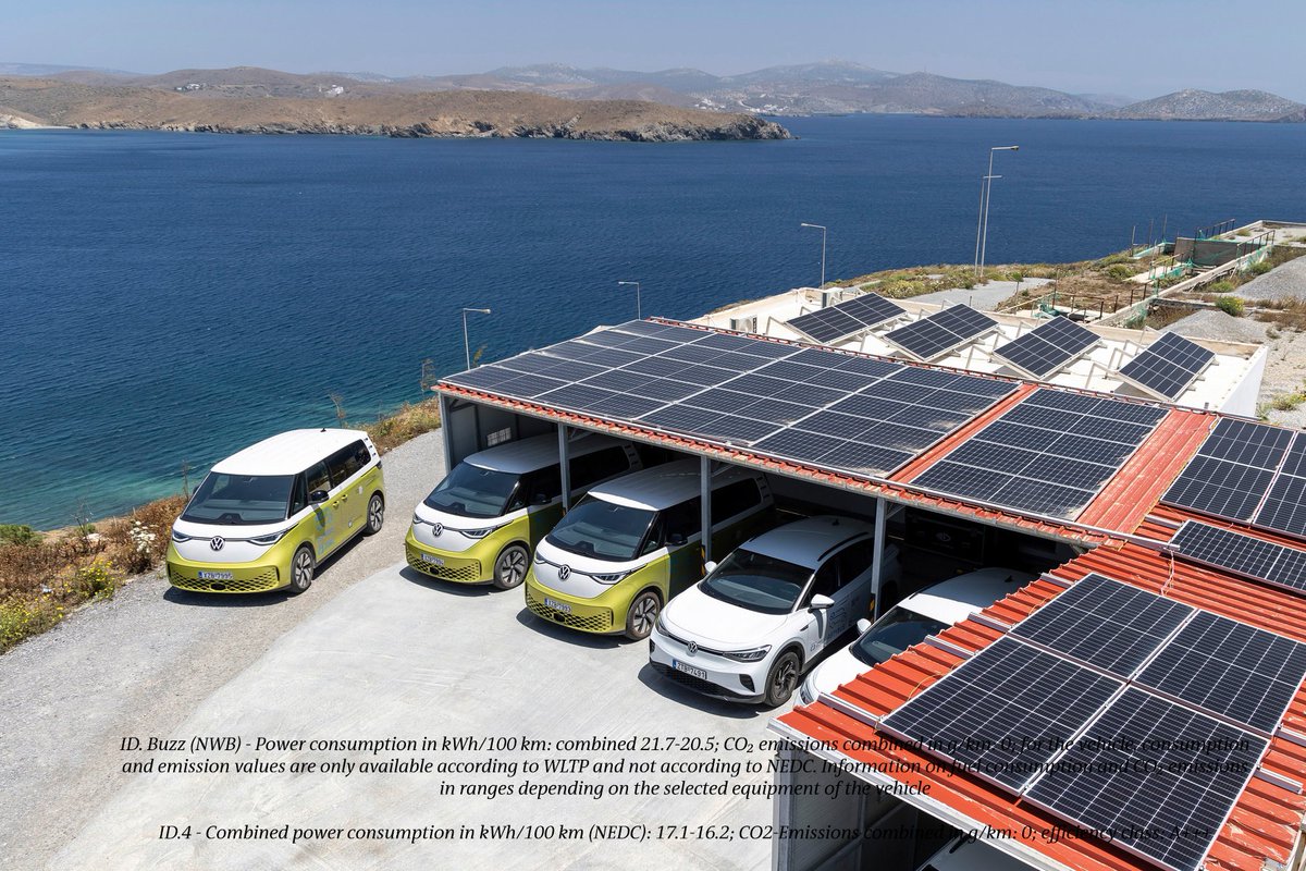 VWGroup's tweet image. By the sea, by the sun, and bound for the mountains: Volkswagen #IDBuzz 🚐, powered by nature 🌊 🌞 🏞️