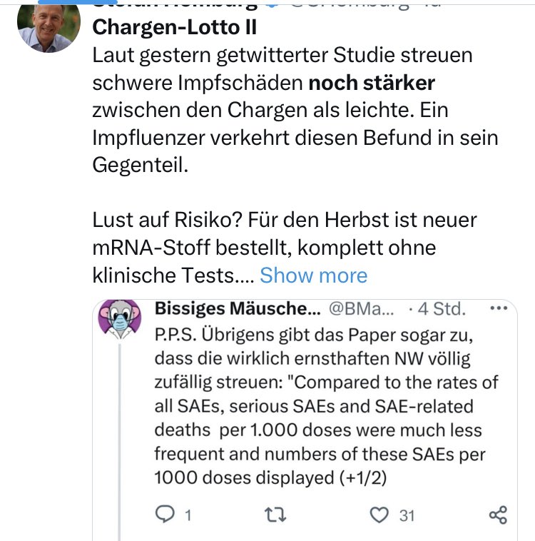 Ab Tweet 3 zum Thema 
Vorwort: 
Herr <a href="/SHomburg/">Stefan Homburg</a> verdreht absichtlich Tatsachen. #Ego Hammer ? Wäre er der #Experte, der er vorgibt zu sein, würde er sich nicht nur auf Twitter tummeln sondern auch mit Kollegen über Fachartikel kommunizieren. Dies ist nicht der Fall.
