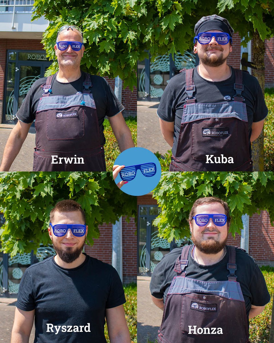RoboFlexRobotic's tweet image. Onze collega&apos;s rocken de Roboflex-zonnebril in de Brillenparade! 😎 Swipe naar links en beslis wie het beste straalt. Laat je favoriet weten en wie weet wint die de stijlvolle zonnebril! 🔥 #Roboflex #Brillenparade #StijlvolleCollega&apos;s #ZonnebrilFever #Werkplezier #Fashion