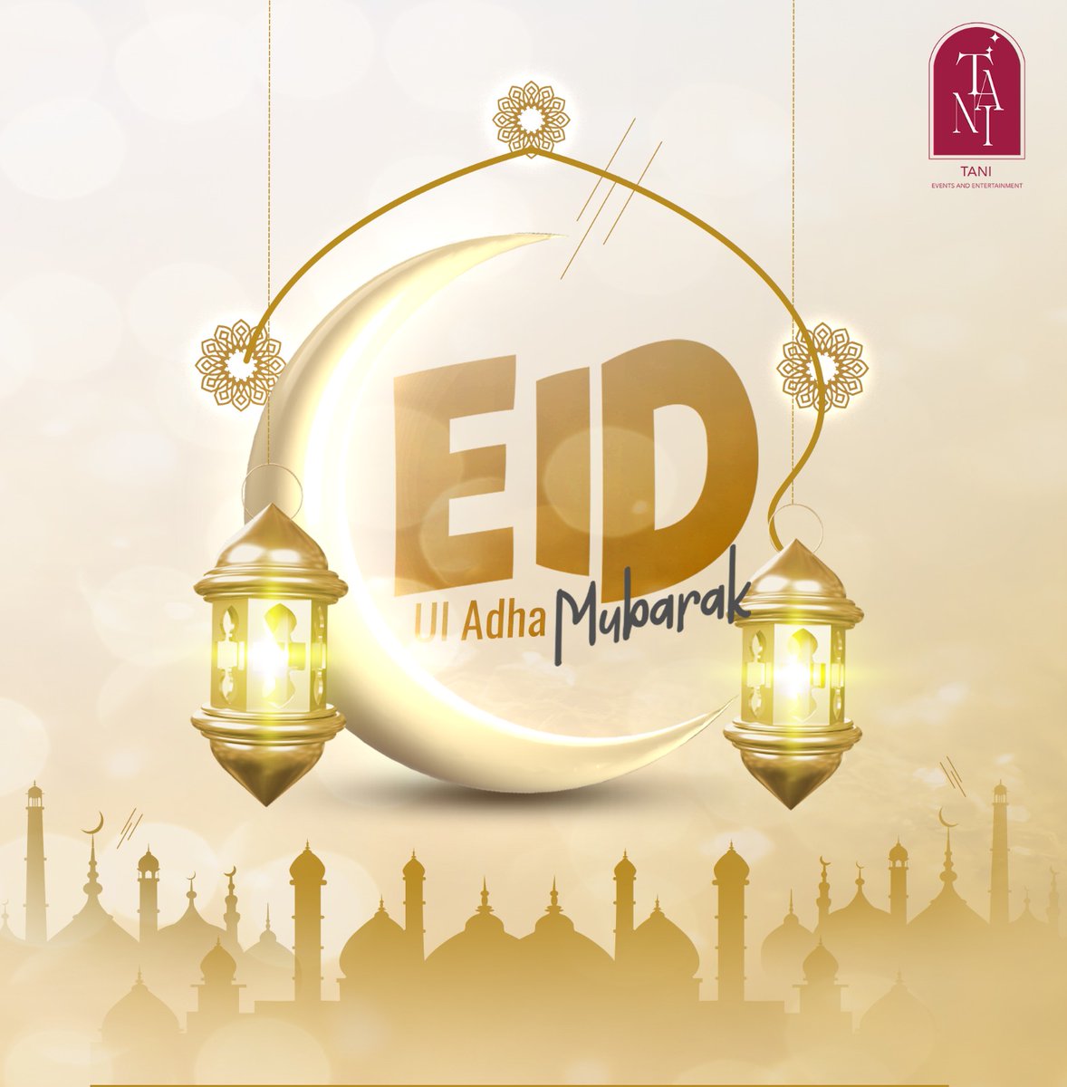 Eid-Ul-Adha Mubarak to all from TANI Events & Entertainment🌙✨

#Eid2023 #EidMubarak #TaniEvents #TaniEventsandEntertainment #HappyEid #eventmanagement