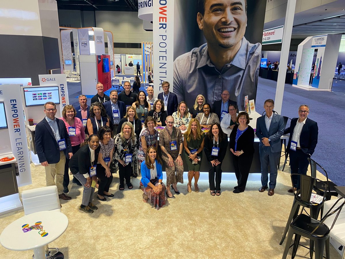 galecengage's tweet photo. Farwell! We adored meeting the dedicated librarians that came to Chicago for #ALAAC23. Your passion for the preservation of, and access to, information is breathtaking. We appreciate the time that our booth visitors spent with us and wish you all safe travels home. Thank you all! https://t.co/8apNAGahIq
