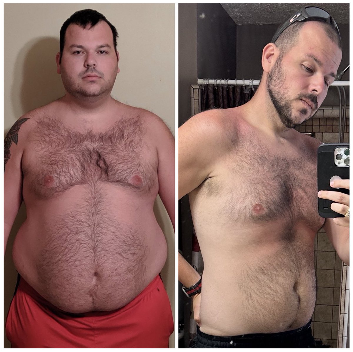 Another #TransformationTuesday 8 months. Starting: 361 lbs Current: 237 lbs It’s not rocket science. Just get up off your fat, lazy ass and get to work. Never be satisfied. Eat less. Do more. #progress #weightloss #dadbod