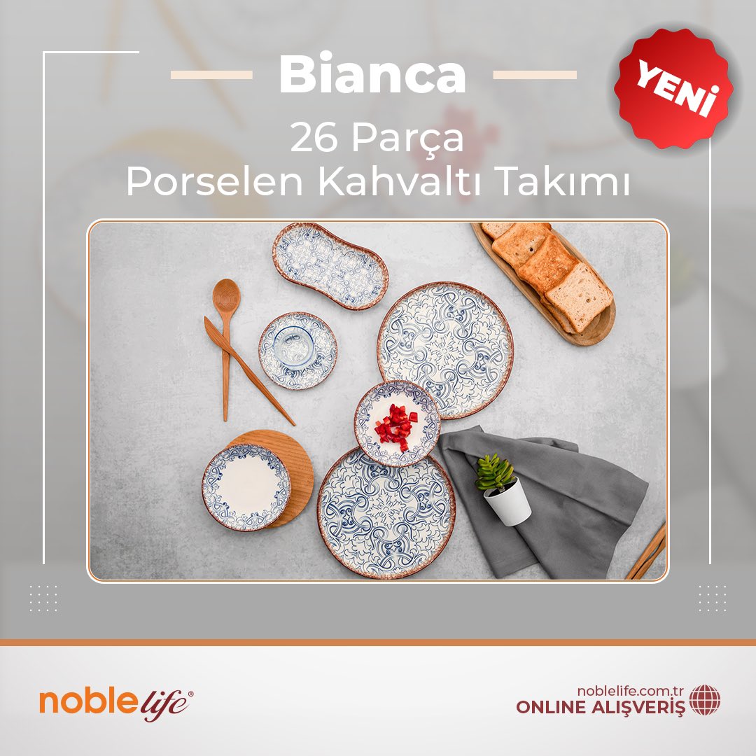 noblelife34's tweet photo. Estetiğiyle kahvaltı sofralarınıza şıklık katacak Bianca Kahvaltı Takımı.
Online sipariş için https://t.co/eKwtMHWme3 ’yi hemen keşfedin!
.
.
.
#noblelife #yaşamınızdakiasalet #porselen #kahvaltıtakımı #kahvaltı #mutfak #onlinealışveriş #çeyiz #çeyizlistesi #aile https://t.co/WKVX5s5aqb