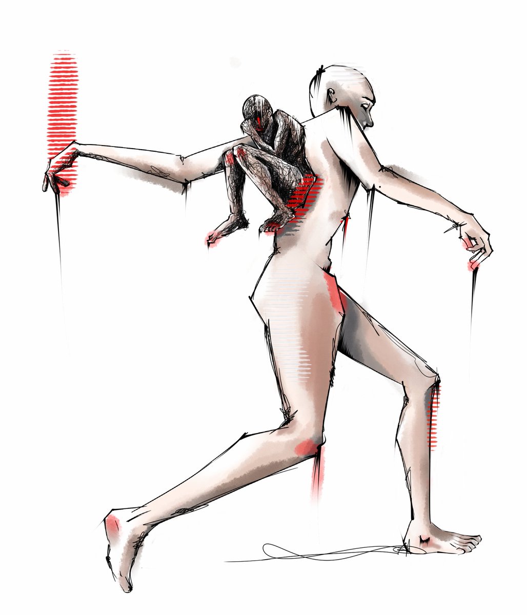 "Heavy burden"

All that you carry on your shoulders, the past that pulls you down, keeps you from moving forward. And none of that matters, because you have to live your life today

88 XTZ

1/1 
objkt.com/asset/KT1JKDZS…

#tezos