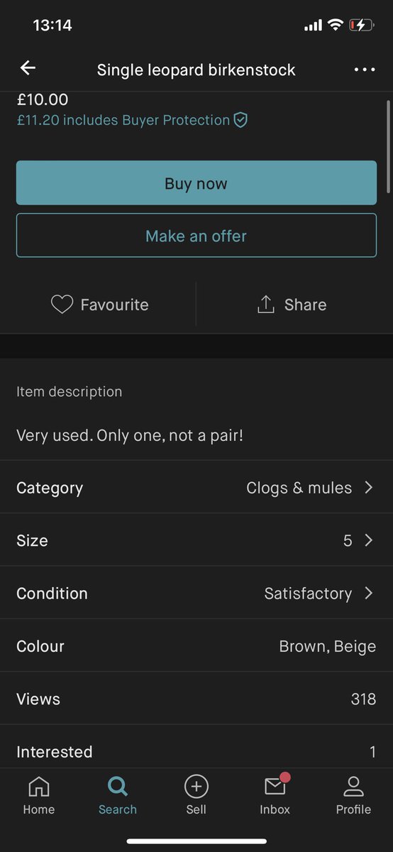 Only one, not a pair!