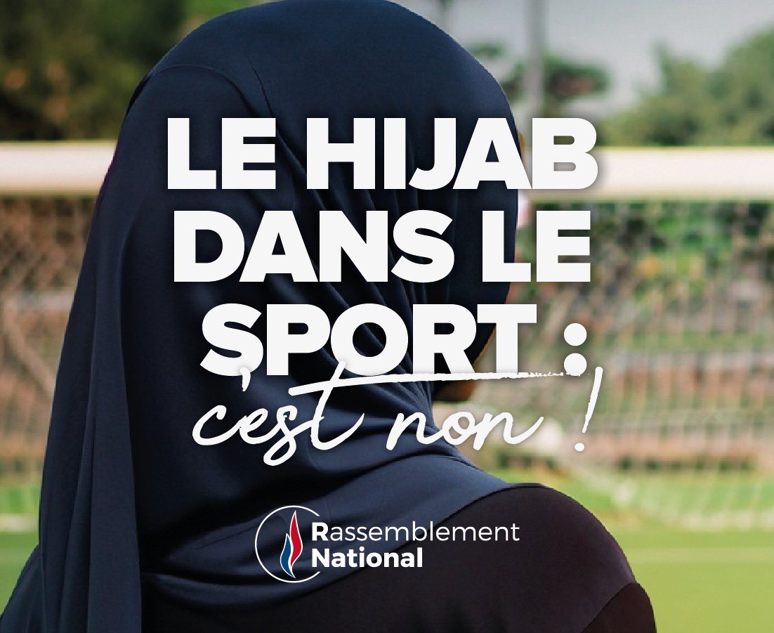 RNational_off's tweet photo. 🔴 Le voile islamique et les revendications politico-religieuses n’ont pas et n’auront jamais leur place dans le sport.

Comme le Rassemblement National, refusez cette offensive islamiste : signez notre pétition pour vous faire entendre 👉🏻https://t.co/0qeZ3SfpBb https://t.co/101cZTNOeM