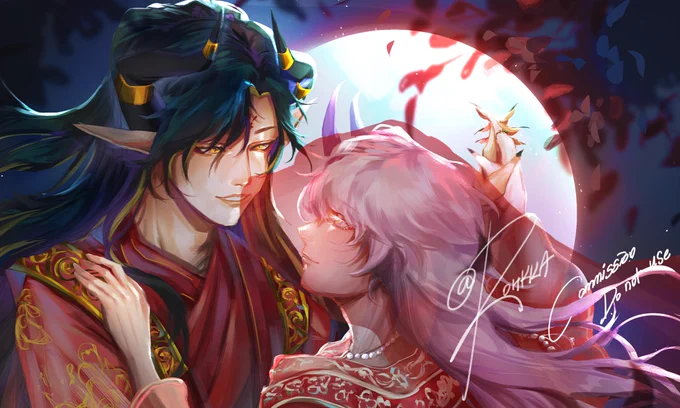 couple illust for @ latenightaugust :)) #commisionsopen #commissionart #ocart