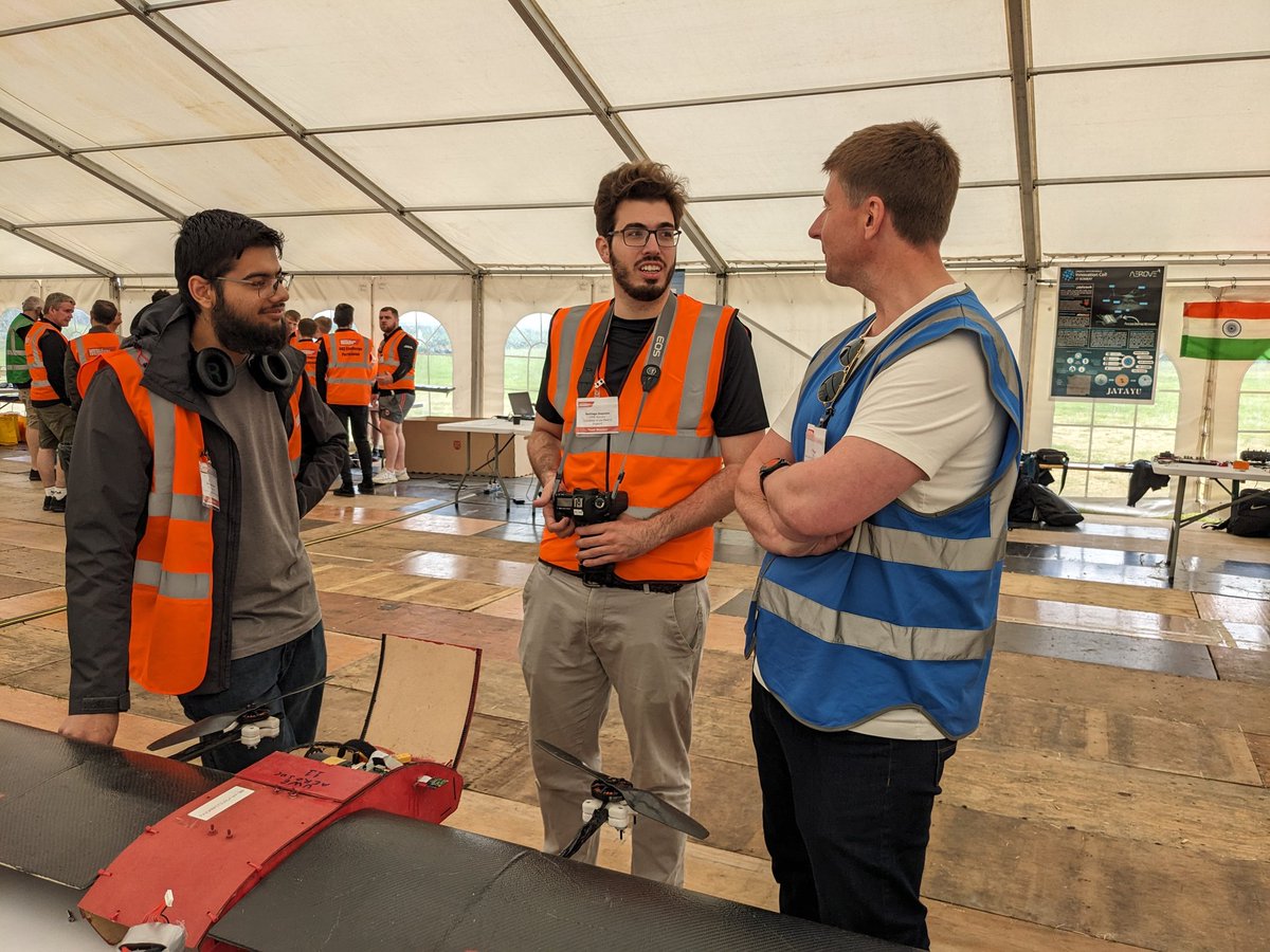 IMechEUAS's tweet photo. The @imeche president making his way around the hanger and chatting with enthusiastic teams!
#UAS2023 https://t.co/uZKLkuAr5i
