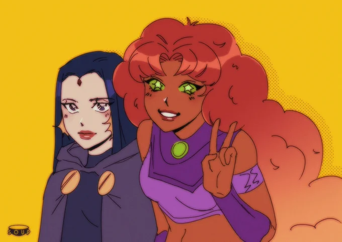 the girliesss, yup yup #Raven #starfire #TeenTitans