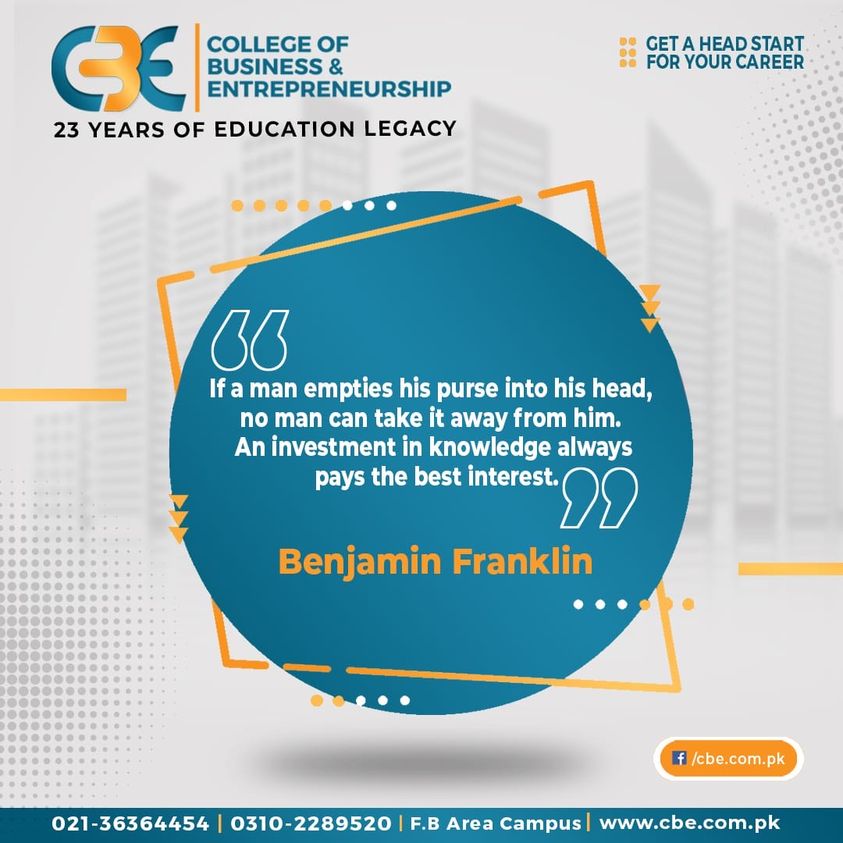 cbecollege's tweet photo. Embrace the journey, and embody inspiration. Let your light guide the way.

📞 Contact: https://t.co/XcfMlR73fY 
🏢 Address: D-76, Block-5, FB Area, Karachi. 
🌐 Visit: https://t.co/4zvUar0M7s

#Inspiration #Journey #CBE #FBArea #Karachi #Education #Admissions #College #Business https://t.co/1XMtCbzvsV