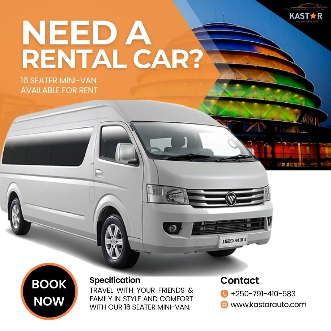 The party starts on the road with Kastar!

All the roads lead to Gisenyi for the weekend, it doesn't matter if you get there what matters is how you get there. 

Travel in comfort and style with our 16 - 18 seater mini-vans and professional drivers to assure your safety.