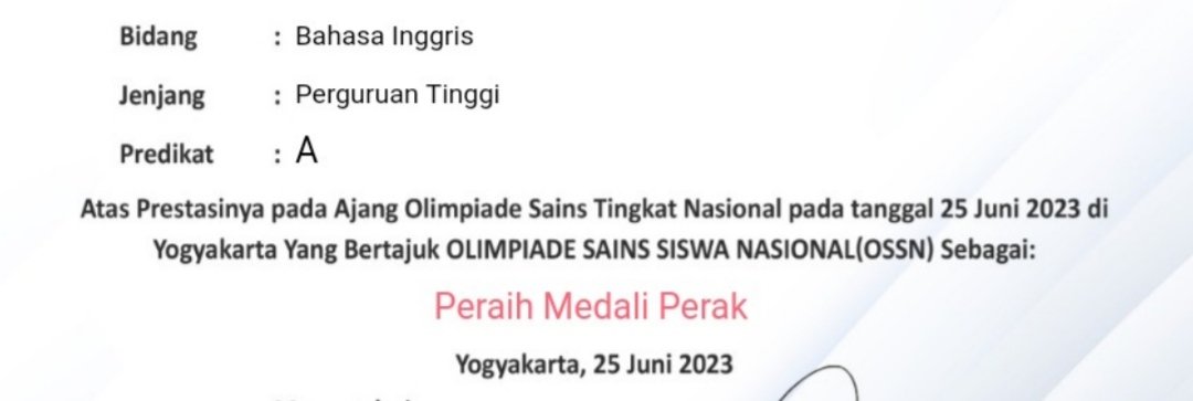 skypimk's tweet photo. Review olimpiade online yang pernah aku ikutin (subtest english)

A thread https://t.co/mUBwUbvsac
