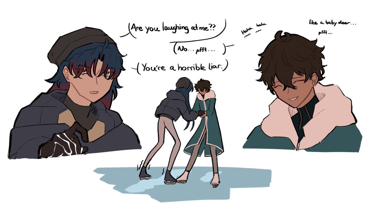 zhi on Twitter "RenhengWeek2023 day 3 ice skating au less of an ice