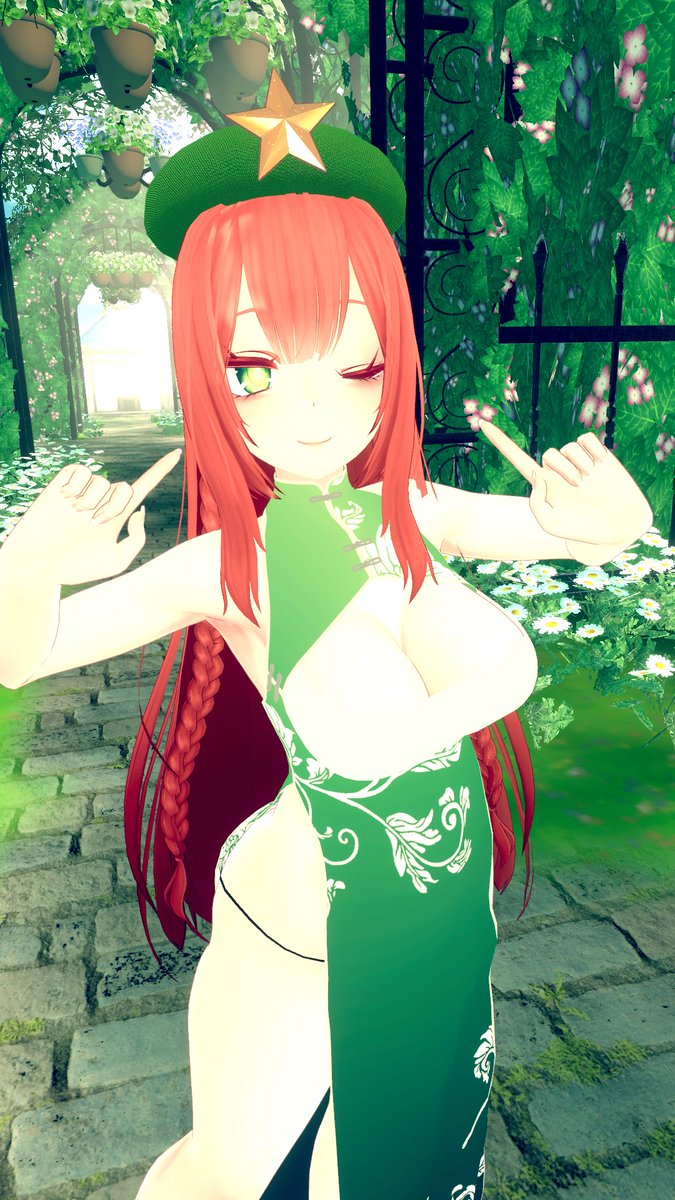 Meiling_th6's tweet photo. これはお嬢様のリクエストでポーズをとったやつ。 https://t.co/79UnWOqISs