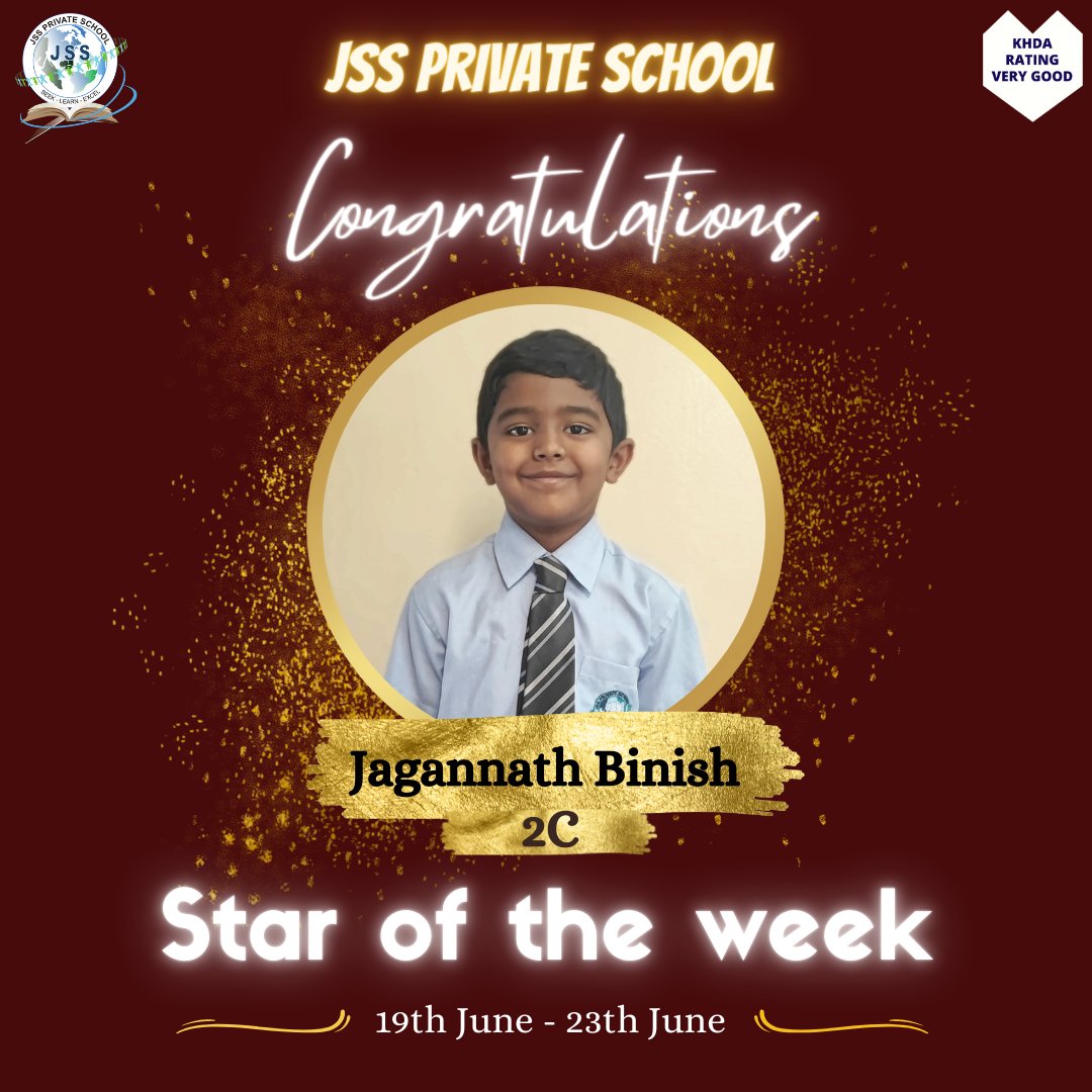 happinessjssps's tweet photo. "Peep into the of the Shimmering Stars of the week"
Congratulations! to our little grade 2 stars.
#KHDA #jssprivateschool #spreadthewings
#cbse_official_ @sureshbhojraj https://t.co/tA0E9X6HRY