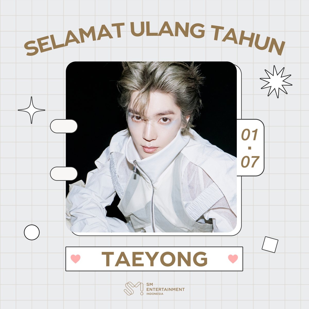 SMTOWN_Idn's tweet photo. Selamat ulang tahun, TAEYONG✨ 

Happy birthday, TAEYONG✨ 

#HappyTAEYONGDay 
#TAEYONG #NCT #NCT127
@NCTsmtown @NCTsmtown_127 https://t.co/WBkBi1NQwg