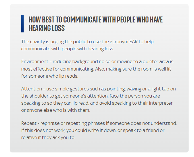 A recent survey in the UK suggests that 1/10 people would actively avoid communicating with a deaf person. 

48% of those surveyed said they do not know how to effectively communicate with people who are deaf or hard of hearing.

More needs to be done.

tinyurl.com/av6e98et