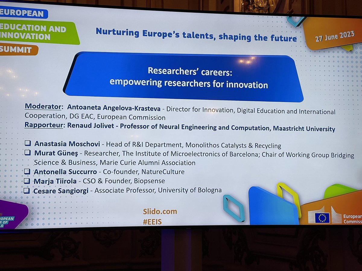 Being the Rapporteur this afternoon for this panel with *very* inspiring careers at the interface between academia and innovation.