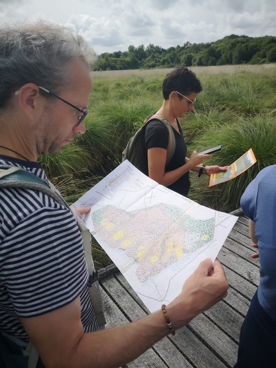 A full day of bogs, birds and butterflies First stop: Care-Peat pilot site Landemarais 🇨🇵🇪🇺 Learning about site history, restoration challenges and experiment in project: stripping and transfer Sphagnum. #powertothepeatlands #powerofcooperation