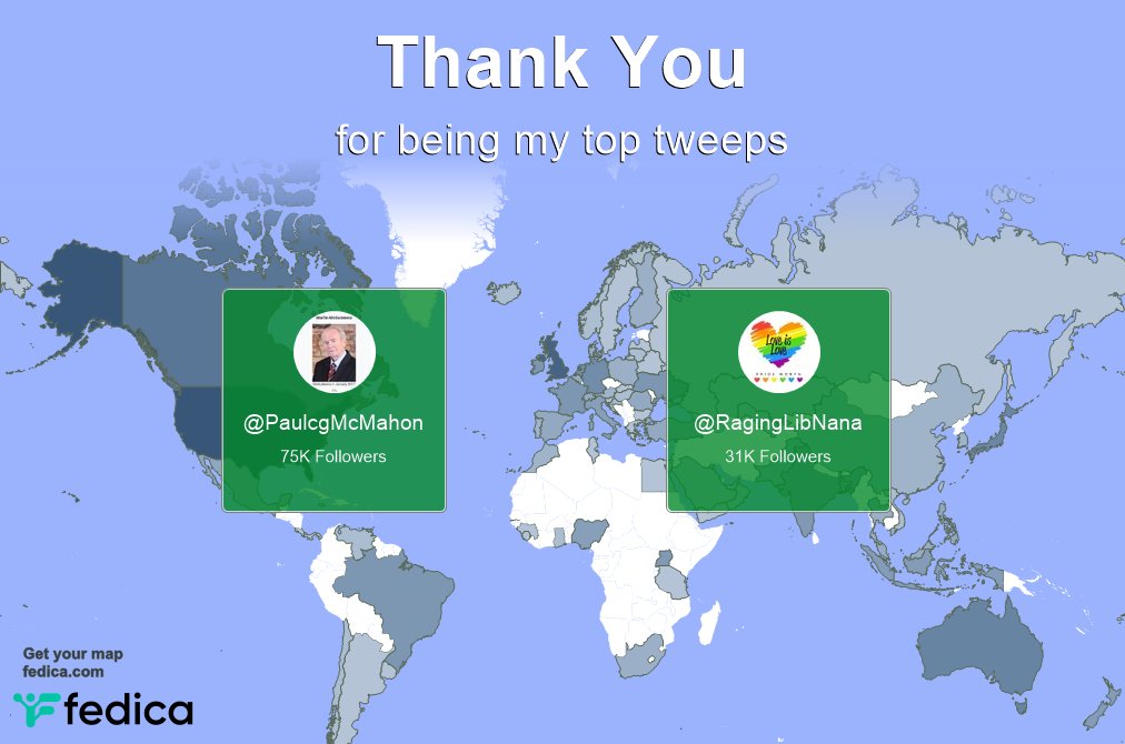 Special thanks to my top new tweeps this week @PaulcgMcMahon, @RagingLibNana