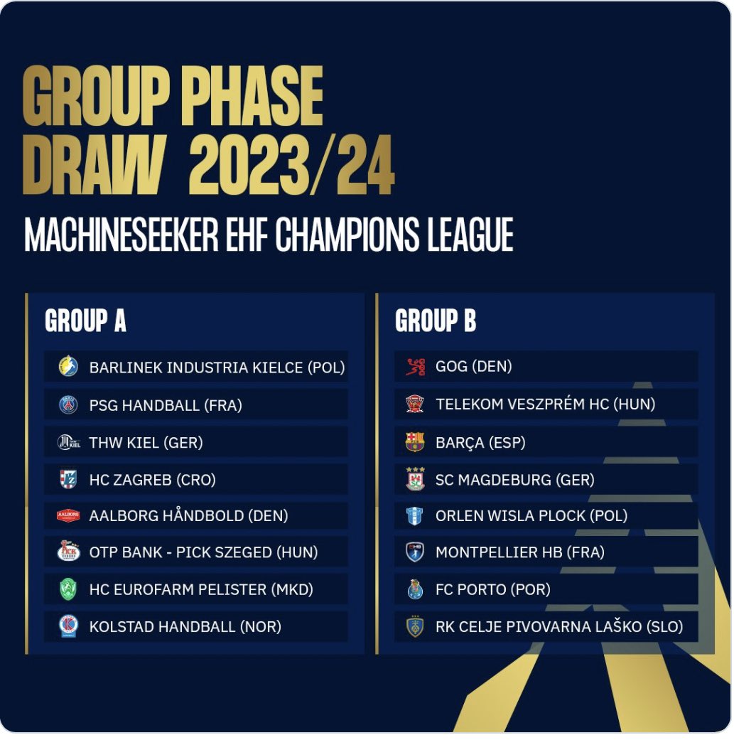 En god trekning for Kolstad. Morsomt at Sander får møte tre av sine tidligere klubber. Alt er duket for store  håndballopplevelser i Trondheim kommende sesong.