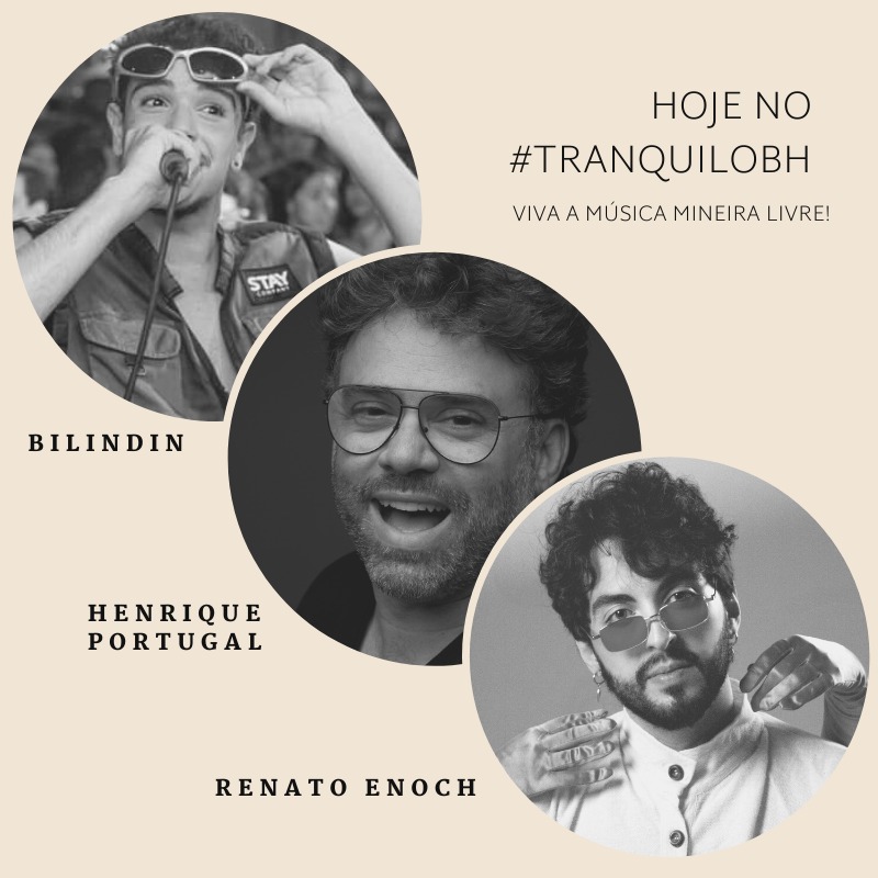 Galera de BH, HOJE eu toco no Tranquilo #TranquiloBH ✨ Um rolê muito massa de música autoral e descoberta. As portas abrem às 19h e quem tiver interesse em saber a localização, é só mandar uma dm ou reagir nos posts da rede ao lado (@ tranquilobh). 
Bora?