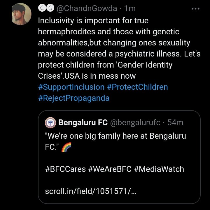 nop2nope's tweet photo. Wow @bengalurufc blocked their loyal true fan from 2015. I dono who is handling this page now.
But he/she/they is definitely against free speech and @ParthJindal11 has to look into this matter before they take this club to ruins
#Bengalurufc #WeAreBFC https://t.co/h3ew9w6gX0