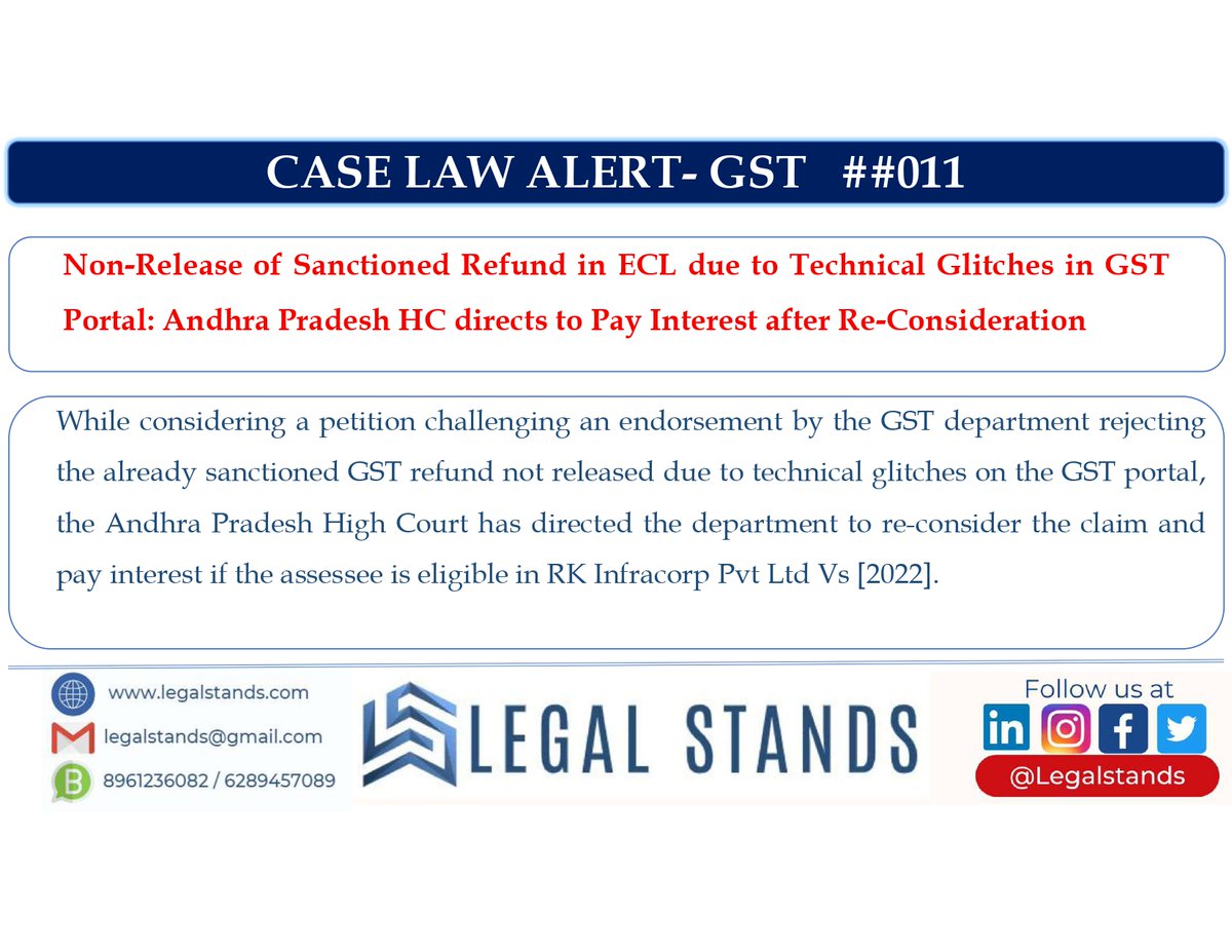 LegalStands's tweet photo. #gst #gstupdates #gstcaselaws #cgst #icgst #sgst #gstlitigation #gstsupport #litigation #litigationlawyer #ca #cma #cs #advocate #tax #indirecttax #legalStatnds #gstwithlegalstands #icai #icmai #icsi #cgst #sgst #igst #gstindia #gstnews #gstcaselaw https://t.co/bLhYvah0Dh