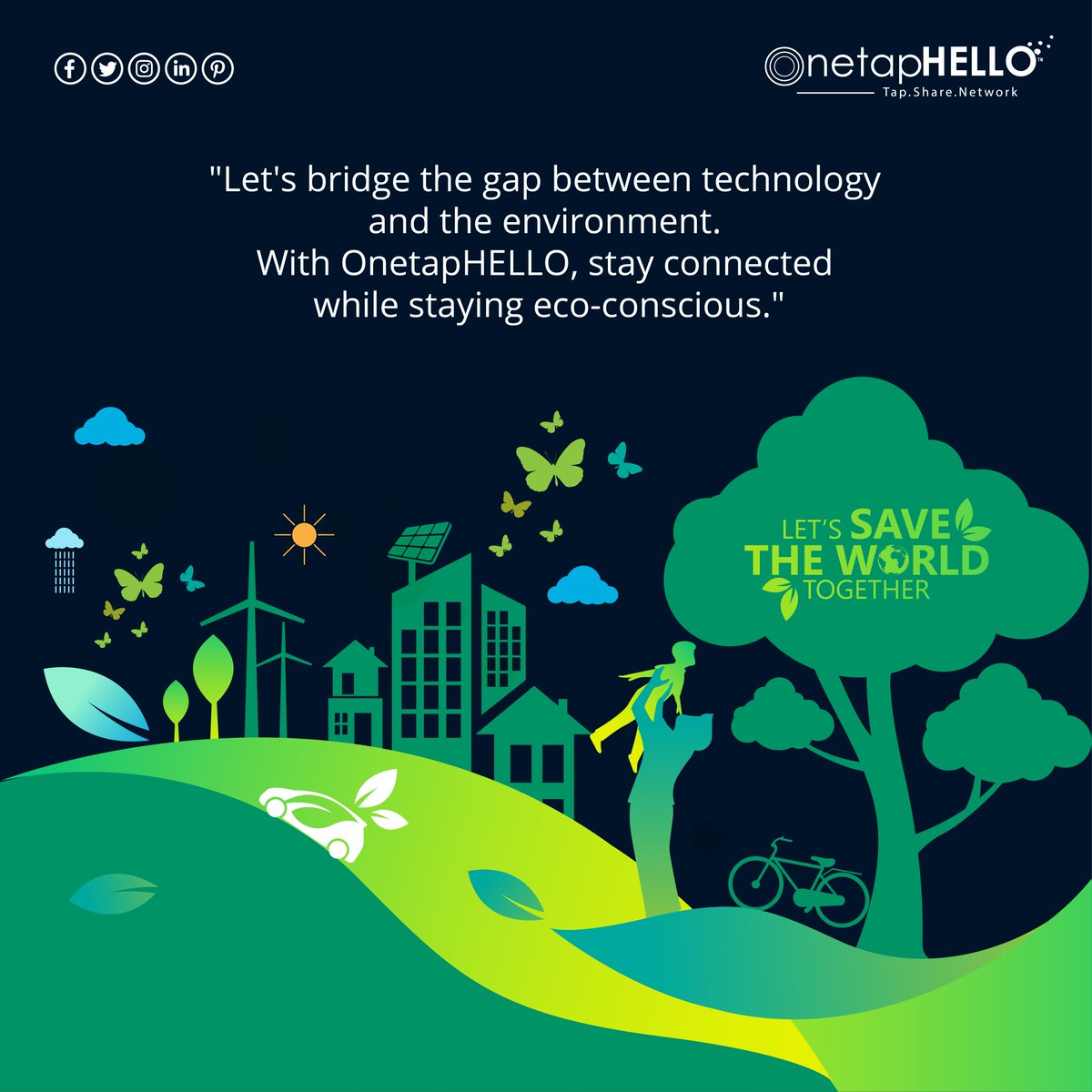 Welcome to the future of eco-consciousness! 🌿🌍 With OnetapHELLO, you can stay connected and reduce your carbon footprint at the same time. 💻

By using OnetapHELLO, you can enjoy seamless communication without harming our planet. 📲 🌟
.
#onetaphello  #EcoFriendlyTechnology