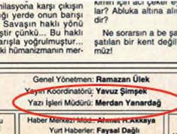 📍Hatırlatma Merdan Yanardağ, 1990'lı yıllarda PKK terör örgütünün yayın organı olarak bilinen Özgür Gündem'de Yazıişleri Müdürlüğü yapmıştı. O yıllarda, terörist başı Öcalan sözde gazetede müstear isimle köşe yazıları kaleme alıyordu.