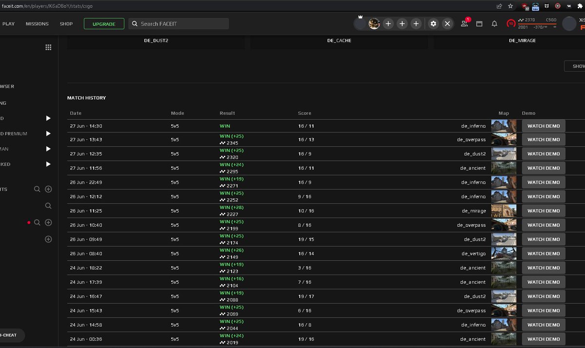 16 Wins ! Es wird solangsam ! 2370 Elo! 

#Binnurcaster