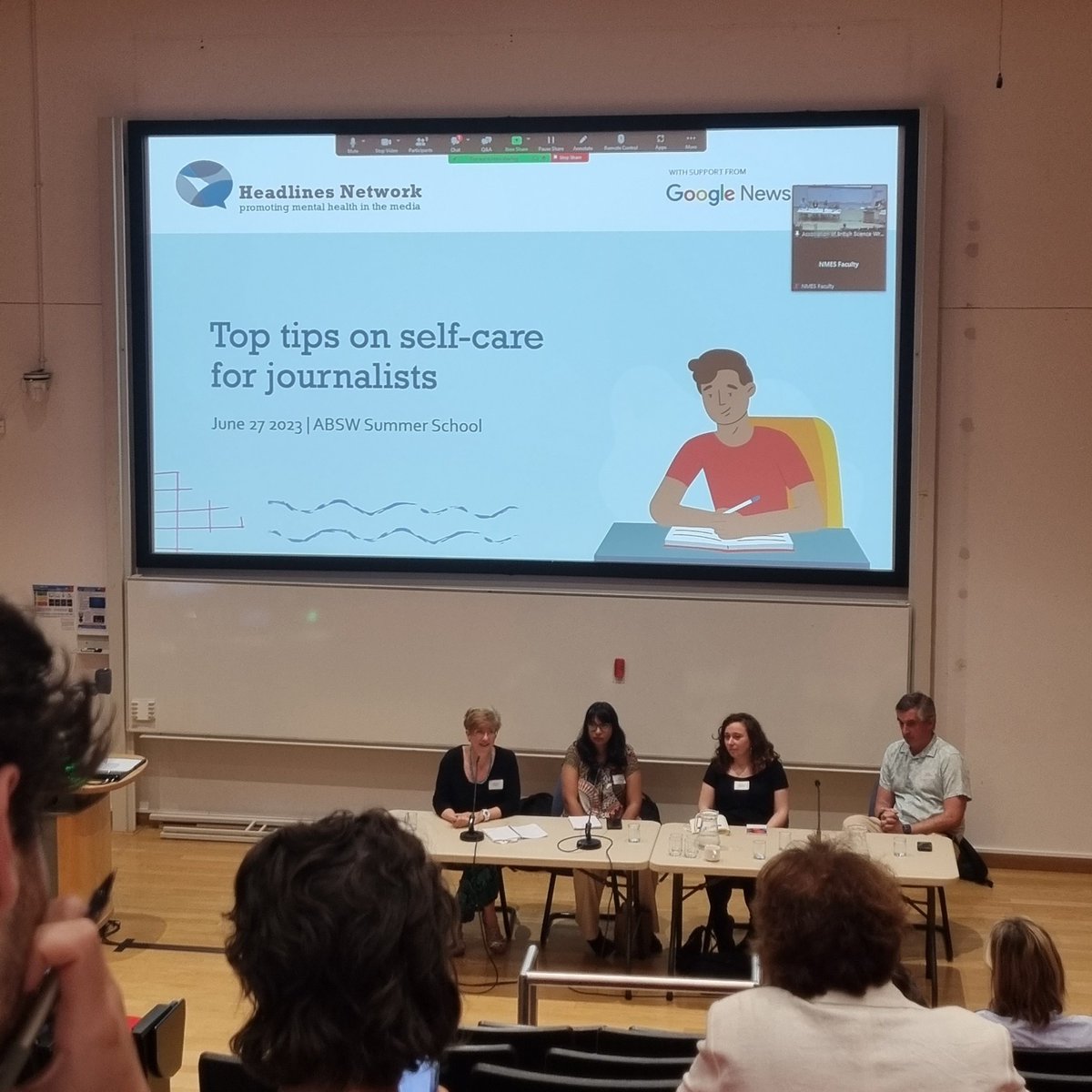 2. Resilience... important reality check on the precariarity and criticism you will face working in #sciencejournalism, and the pressure of being so exposed to the public. Lovely session on how to prepare yourself for this 🤗 
#abswss23