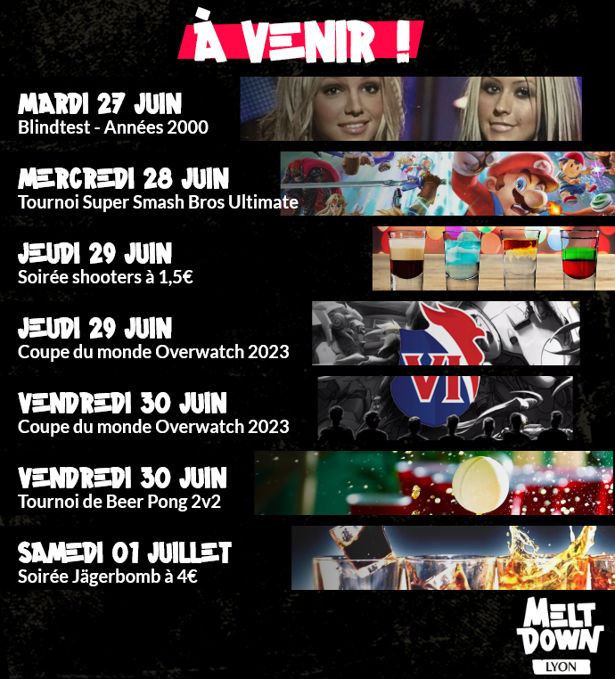 Voici notre  programme pour cette semaine un peu spéciale. En effet, c'est la  dernière semaine de Nathan mais également de Marina ! 😢😢

Nous  comptons donc sur vous toute pour venir leur dire au  revoir (tous les soirs s'il faut 😊). Nathan finit vendredi et Marina  samedi.