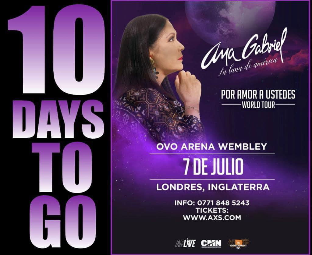 🇲🇽A tan solo 10 días de este espectacular concierto 🎶 📣#LADIVADEAMERICA en Londres. 🇬🇧@anagabrieloficial🇲🇽
No te lo pierdas!📢
Lleva tu pancarta 🪧 
Este día será inolvidable para todos los latinos 🇲🇽🇨🇴🇪🇨🇧🇴🇭🇳🇵🇪🇸🇻🇻🇪🇺🇾🇦🇷🇵🇦🇩🇴🇨🇱
Gracias <a href="/aplive/">Adam Prahl</a>.llc
⚠️ÚLTIMOS TICKETS SOLO ONLINE⚠️