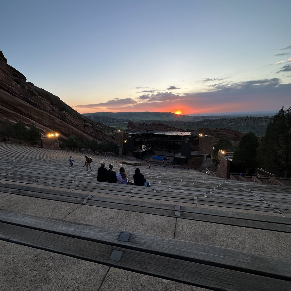 sunrise at red rocks amphitheater