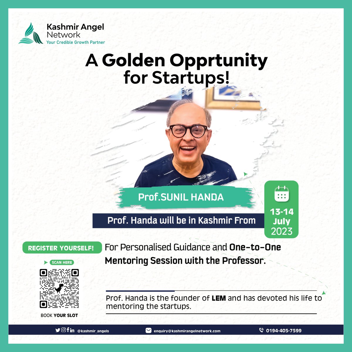 Kashmir_Angels's tweet image. Unlock your potential: Personalized Guidance with prof. Sunil Handa!
#PersonalizedGuidance #ExclusiveMentorship #UnlockYourPotential #TransformYourPotential #UnleashYourBrilliance #ProfessorGuidance