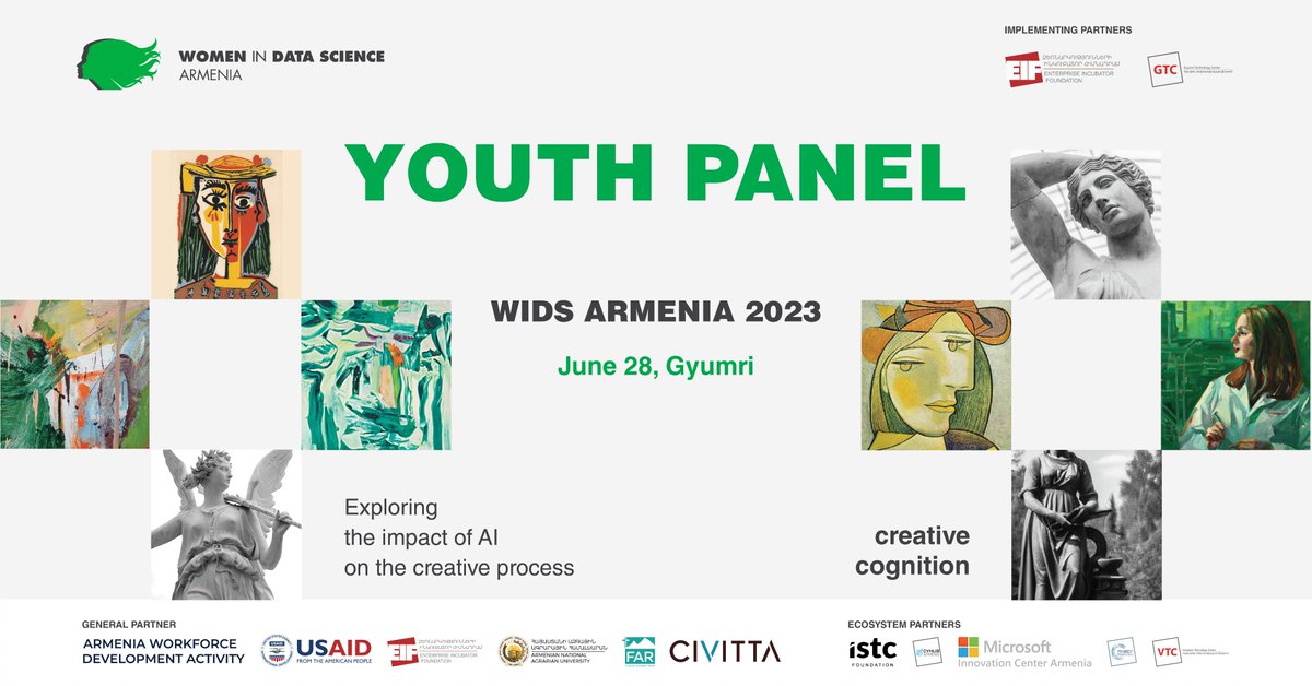 eif_hightech's tweet image. 🤖Are you curious about how young people are utilizing AI and its impact on creative processes? 
Join us and discover the future of AI potential together with youth.  
shorturl.at/jtAN7
wids.am #WiDS2023 #WiDSArmenia #CreativeCognition