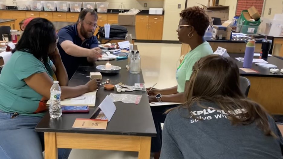 MO_Keeffe's tweet photo. Investigating how properties of matter impact ignition and combustion of a material. #xplorlabs Where career applications and science content meet. https://t.co/2tmBH3Ya00