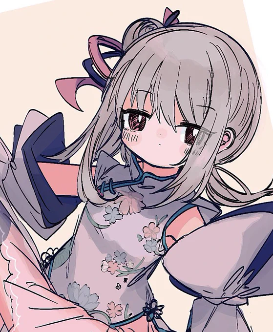 #ほっぺの斜線は可愛い  最近あんま描かなくなってきちゃったけど良い幼さが出て良いよね