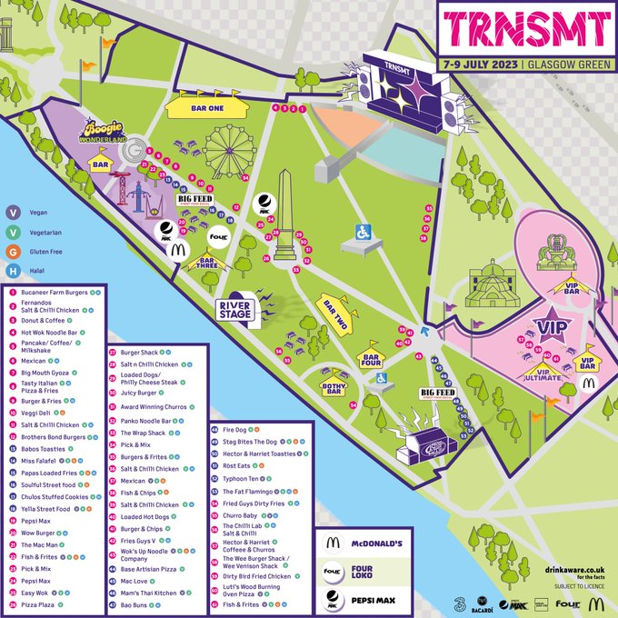 TRNSMT Festival map 