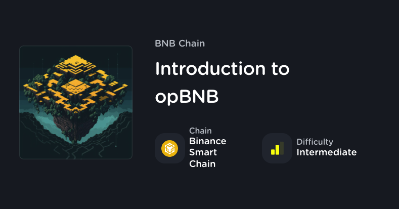layer3xyz's tweet photo. Our first opBNB Quest is live!

opBNB is a high-performance layer-2 solution within the BNB ecosystem, built using the OP Stack.

Learn how to bridge your assets and start exploring their emergent ecosystem ✨

https://t.co/hBJ4c4TRLU https://t.co/aGLmBqQFxM