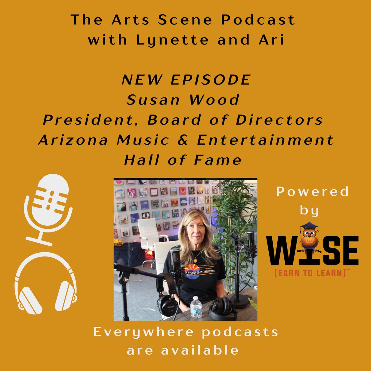 ArtsScenePdcast's tweet photo. Our latest episode features Susan Wood, president of the BOD for the Arizona Music &amp; Entertainment Hall of Fame who talks about the upcoming induction ceremony, July 16 at Madison Center for the Arts > https://t.co/Ksm5sfzBVA

#theartsscenepodcast https://t.co/fvkjgHEBp7