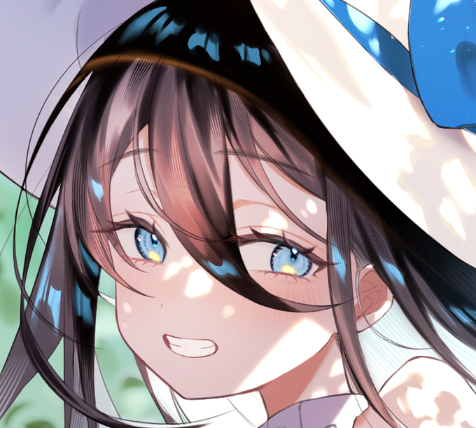 「blue eyes sun hat」 illustration images(Latest)｜4pages