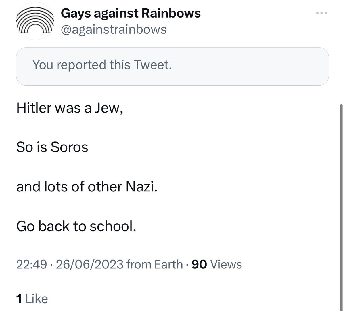 What are the chances of Twitter taking down this antisemitic reply I have reported?👇