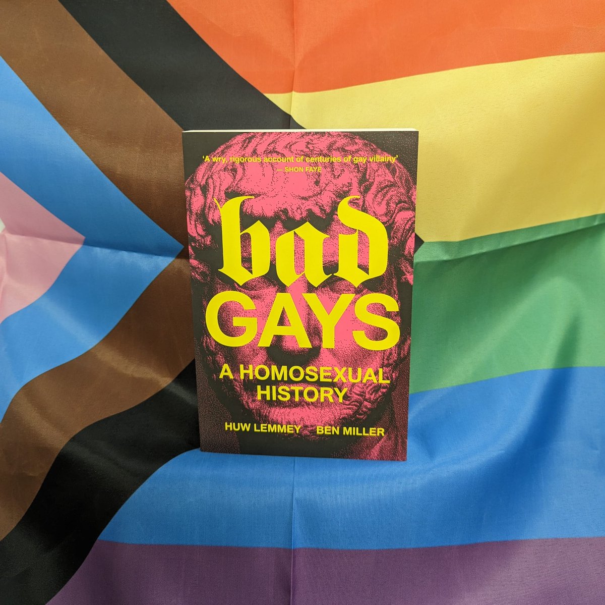 WstonesRedditch's tweet photo. Day 27! Today we're featuring Bad Gays by Huw Lemmey and @benwritesthings, a history of some more notorious queer figures. I told Bookseller Henry it was today's choice and he immediately said: 'I love that one!' So there's your recommendation folks!  #readwithpride #pridemonth https://t.co/4bpJEnZG6i