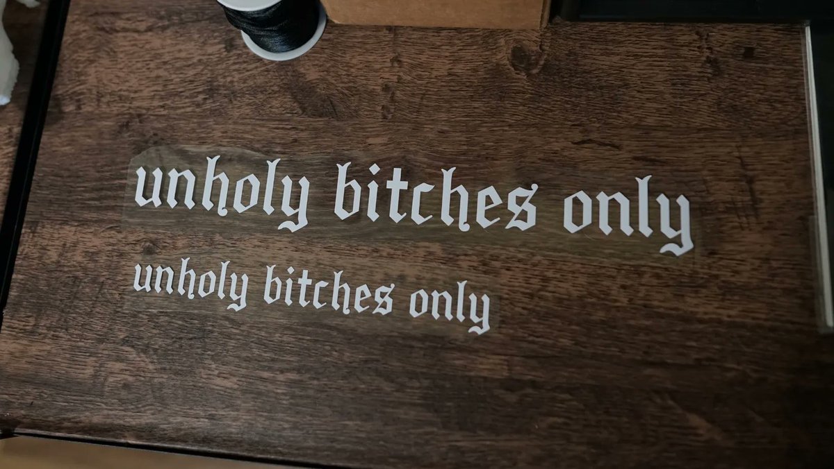 khillerco's tweet photo. Unholy B*tches Only 😈 

Honestly my favorite one so far, and yes that's the back glass of my own car 😆 
Just letting the world know what I'm about 😤 

https://t.co/oAJ881I9Vk if you're into unholy b*tches 💋 

#shopsmall #cardecals #gothic https://t.co/JFqdPZHwUA