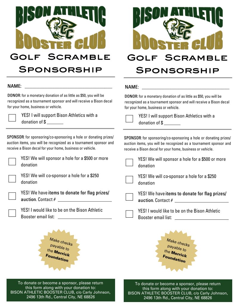 Athletic Booster Club Golf Tournament - August 4th at Valley View Country Club