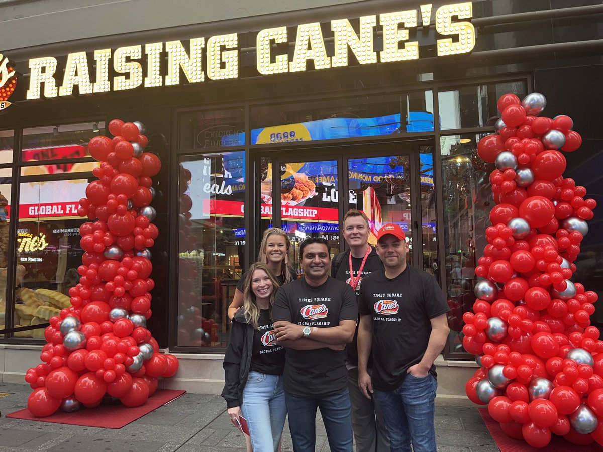 Raising Cane’s opens today in Times Square after 2+ years