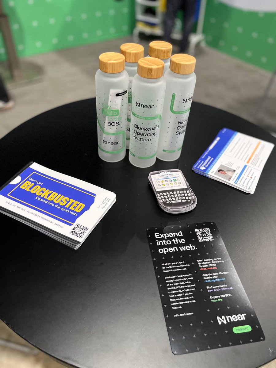 NEARProtocol's tweet photo. Good morning Toronto and #CollisionConf 2023 🎉 

If you're here at Collision, head on over to booth E234 to learn how you can integrate #Web3 into your product and ensure you're not headed the way of Blockbuster, BlackBerry, and MySpace 🤷 

Details:

https://t.co/uBB2uFRgBl https://t.co/gBEH6wMPqa