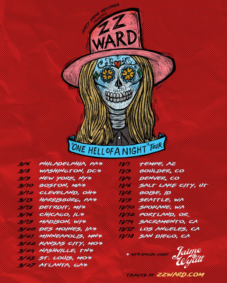 Stoked to be a part of the One Hell Of A Night tour w/ @ZZWard ! Get your presale tickets TODAY at 10AM CST - Wednesday June 28th 10 AM CST. *Password: DIRTYSHINE. Hope to see y'all out there!